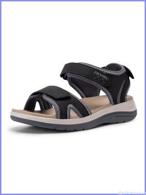 Orthopedic Wide Fit Adjustable Strap Arch Support Faux Leather Sandals Casual